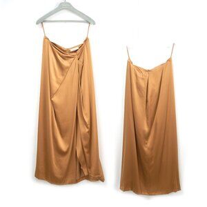 Christian DIOR numbered boutique satin silk vintage long skirt